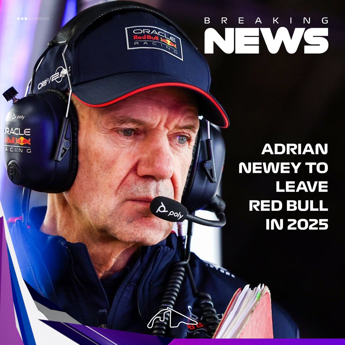 It’s happening. 🤯

Adrian Martin Newey will be leaving @redbullracing in 2025 after two decades of building a legendary legacy with the team. 👏

#F1 #Formula1 @f1 #RedbullRacing