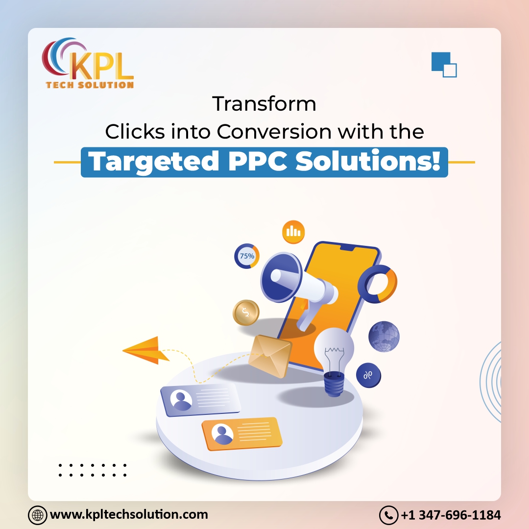 kpltechsolution's tweet photo. Discover the power of #PPCsolutions tailored to convert clicks into tangible results. Drive your business forward with precision-targeted advertising strategies and maximize your return on investment.
Reach out to us at https://t.co/M3SV0LDh3V
#ppcservice #ppc #payperclick https://t.co/FI5d1CGY8R