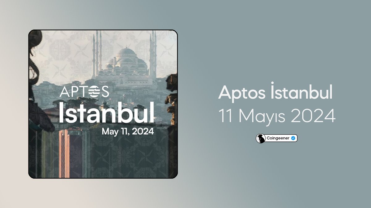 Aptos 11 Mayıs'ta İstanbul'a geliyor. Aptos ile tanışmak isteyen kullanıcılar yada projesini tanıtmak isteyen geliştiriciler için fırsatlar olacak. lu.ma/instanbulmeetu… Etkinlik kapasitesi sınırlı. @AptosTurkiye @Aptos