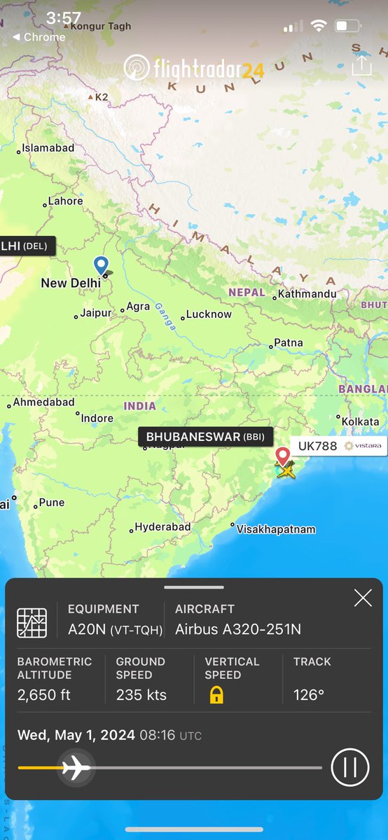 Vistara’s UK788 Bhubaneswar to Delhi encounters hailstorm soon after take off . Returned to the airport immediately. Aircraft learnt to have incurred some damage