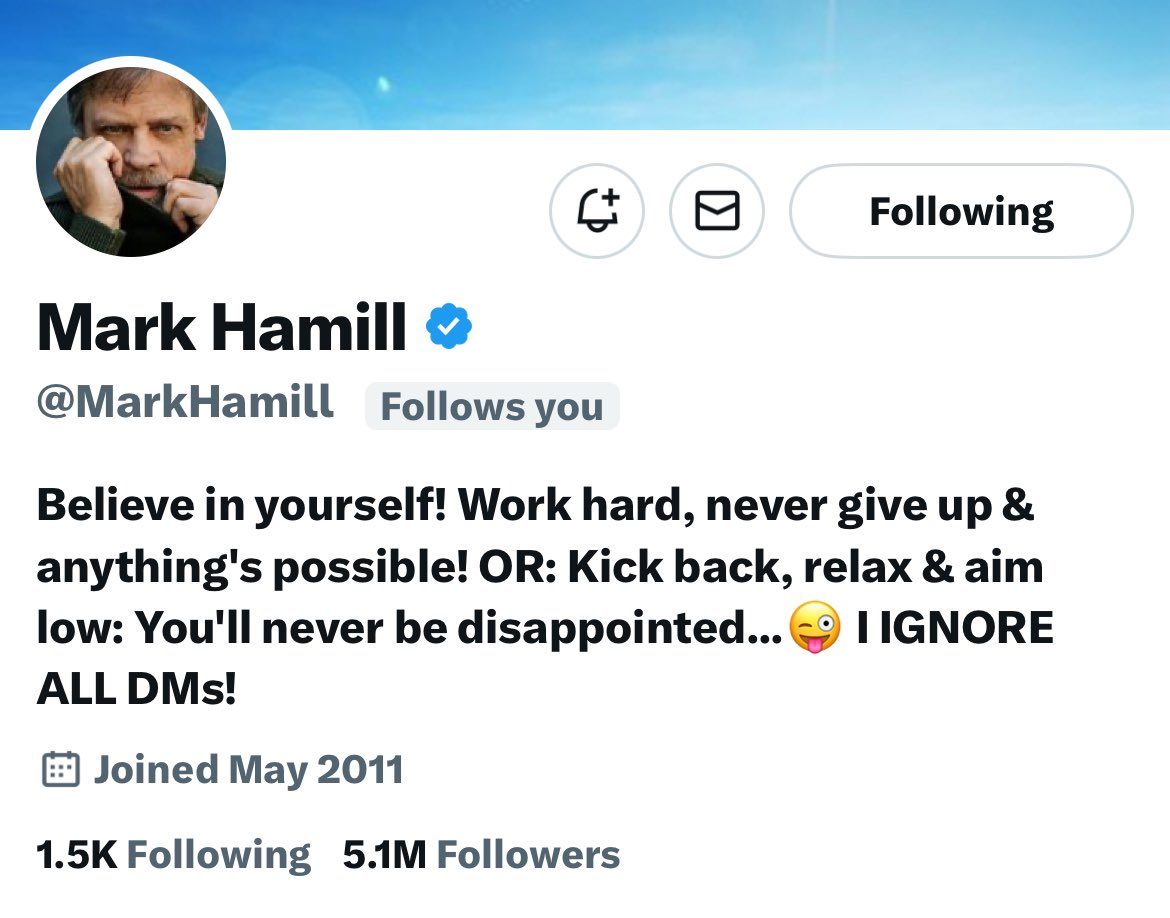 Good morning everyone! 
And thank you @MarkHamill 🙏
What an honor!