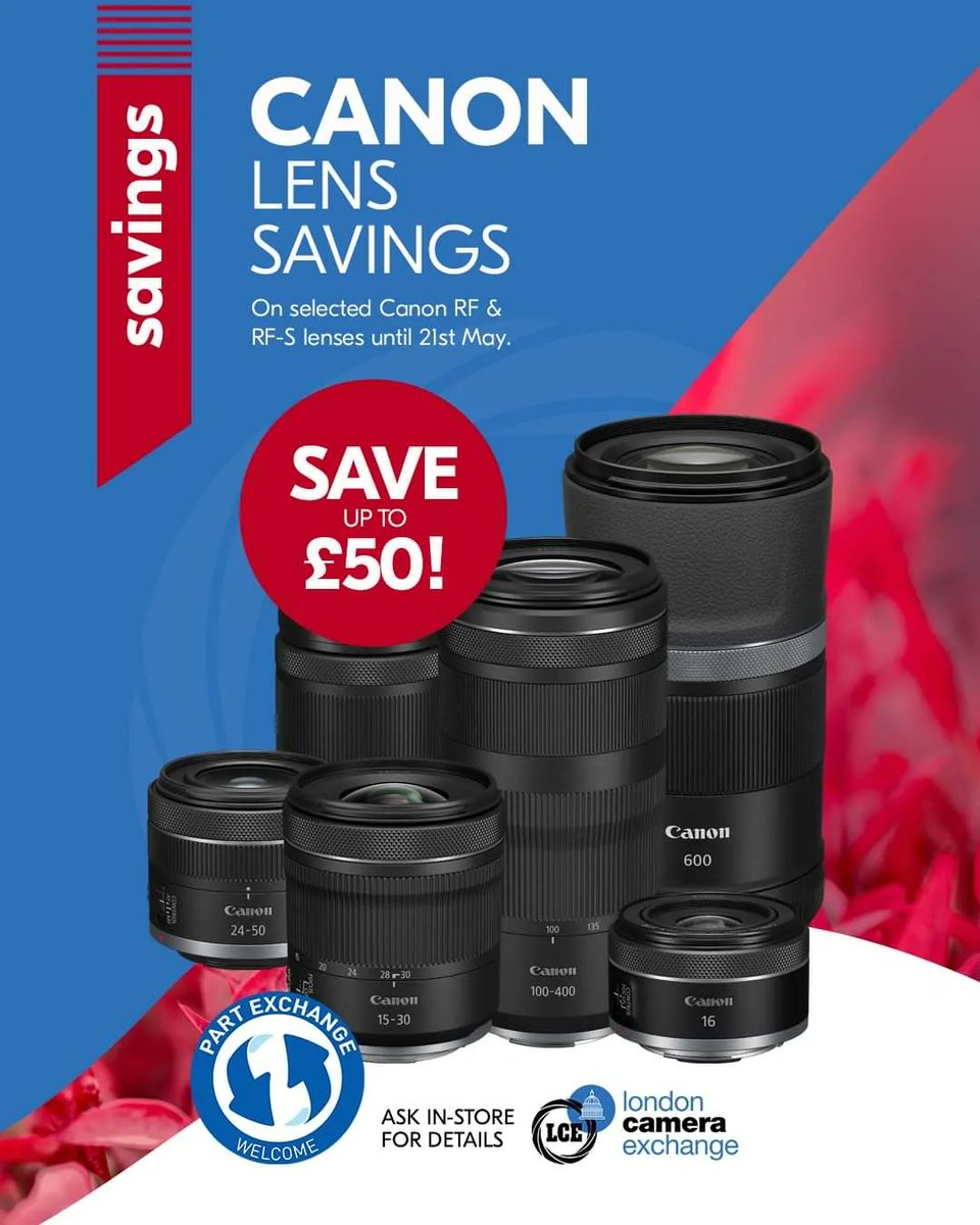 lce_lincoln's tweet photo. ‼️ Attention all Canon users, today is an exciting day for you‼️

➡️ Save up to a staggering £780 on selected EOS R cameras

➡️ Get up to a £50 saving on selected RF lenses

➡️ Get a half-price RF Extender on selected RF lenses

Find out more 👉 https://t.co/T3Jiv6Csfc https://t.co/gLbX93s7vb