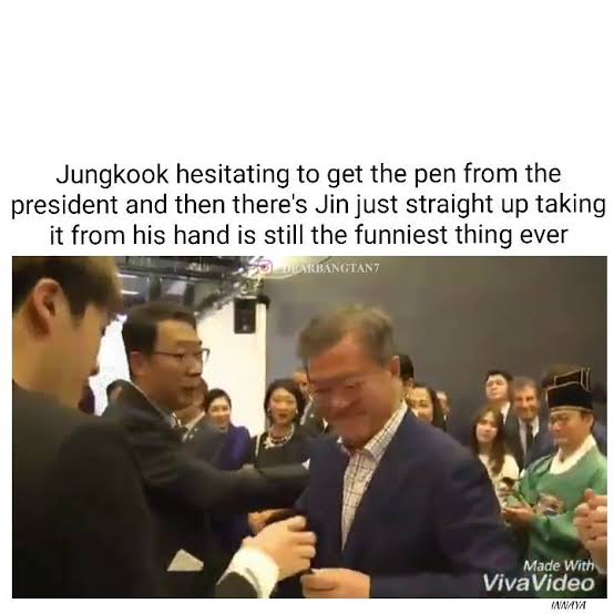@jinniesarchives The one who asked his pen back from the President. Hehe