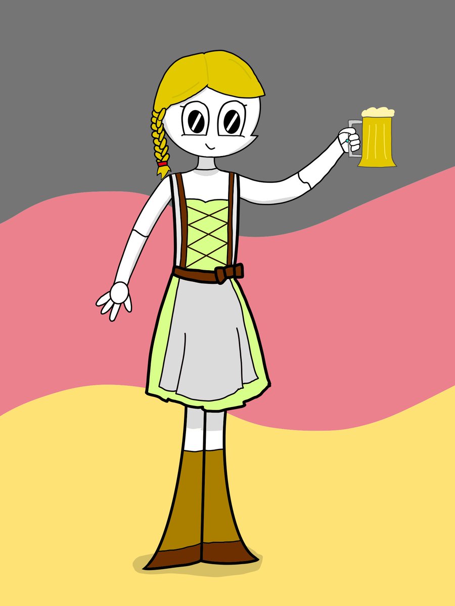 Jenny but German style 

#mylifeasateenagerobot #fanart #Germany #oktoberfest