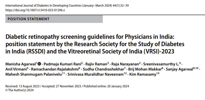ijddcofficial's tweet photo. #diabeticretinopathy #physician #screeningguidelines #India
Screening guidelines for diabetic retinopathy are now online and easily accessible. They are a joint effort by the @RSSDI_official and the Vitreoretinal Society of India #VRSI Prevalence of diabetic retinopathy (1/2) https://t.co/qfy8hj8Mr6