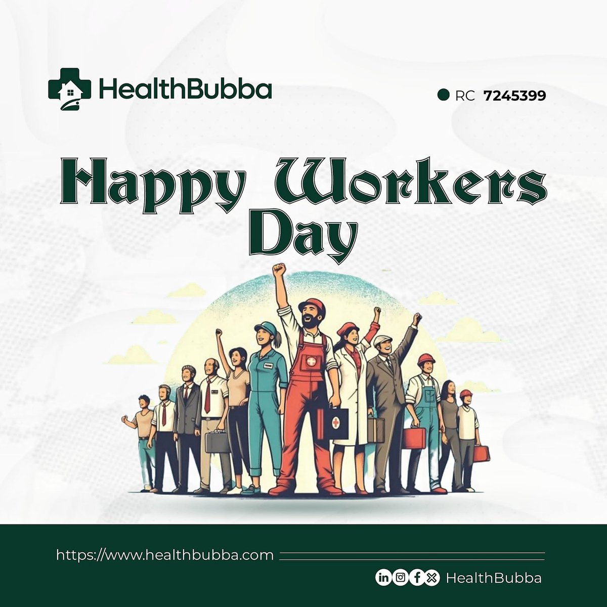 #HappyWorkersDay  To all the workers out there, we say thank you. 

Remember to take time for yourselves and prioritize your health—you deserve it. 

Share how you’re celebrating your worker's day.

 #healthandwellness #telemedicine
#healthcareinlagos
#HealthcareInnovation