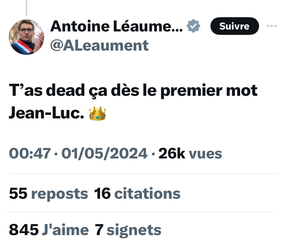 Rappel : ce monsieur est député. Qu’a ton fait pour mériter une telle gauche ?
#Leaument #LFI