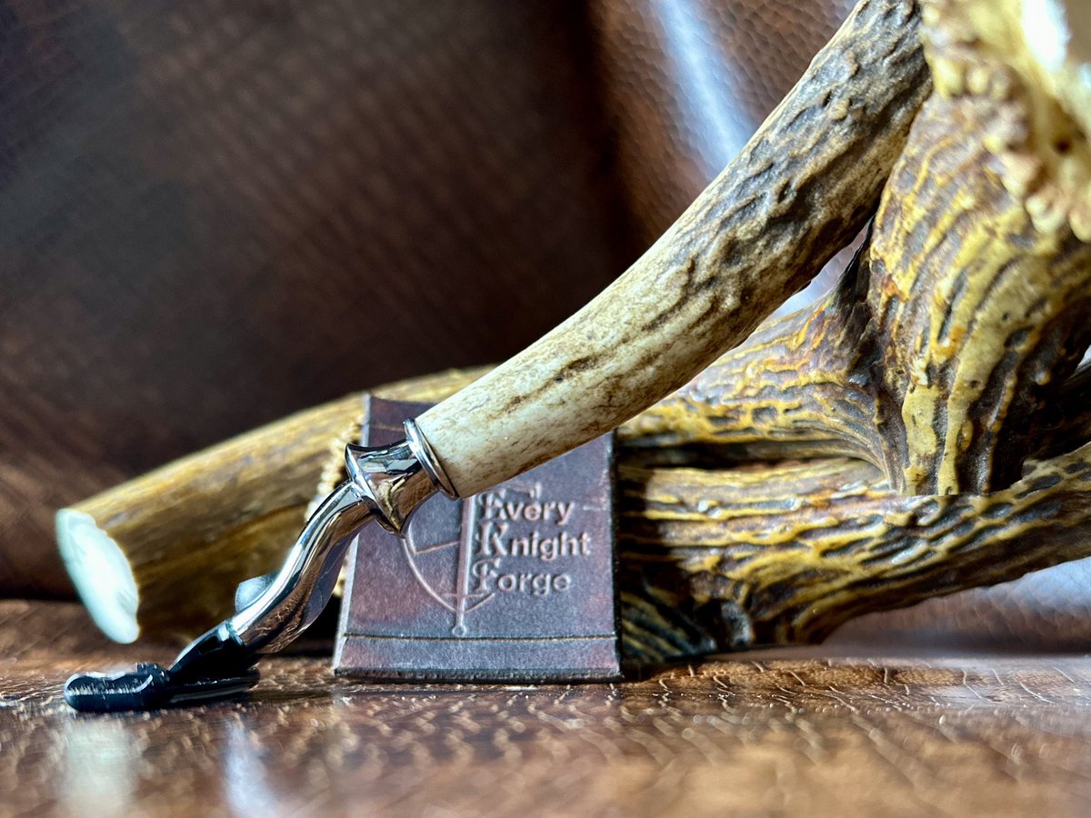 This handsome stag razor is on its way to Rasheed from CA.  Hope it provides shaving service and enjoyment for years to come! #WetShaving #Shaving #Shave #SOTD #Lather #MenGift #WetShaveClub #Barber #Antler #Hiking #Hunting #Camping #Fishing #HandMade #MadeinUSA #ShavingSoap