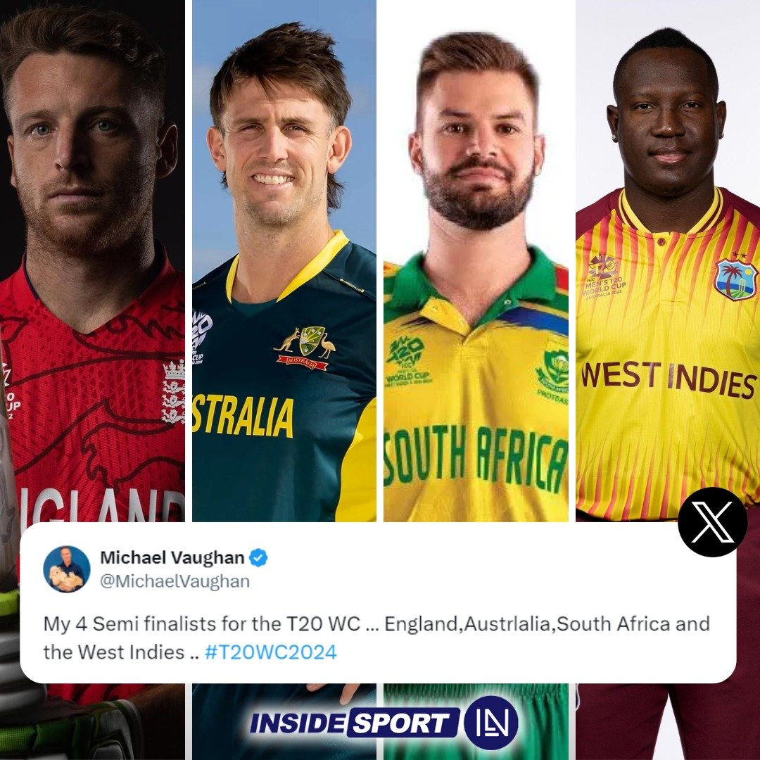 Michael Vaughan predicts semi-finalists for T20 World Cup 2024 👀 #T20WorldCup2024 #MichaelVaughan #England #Australia #AidenMarkram #RovmanPowell #CricketTwitter