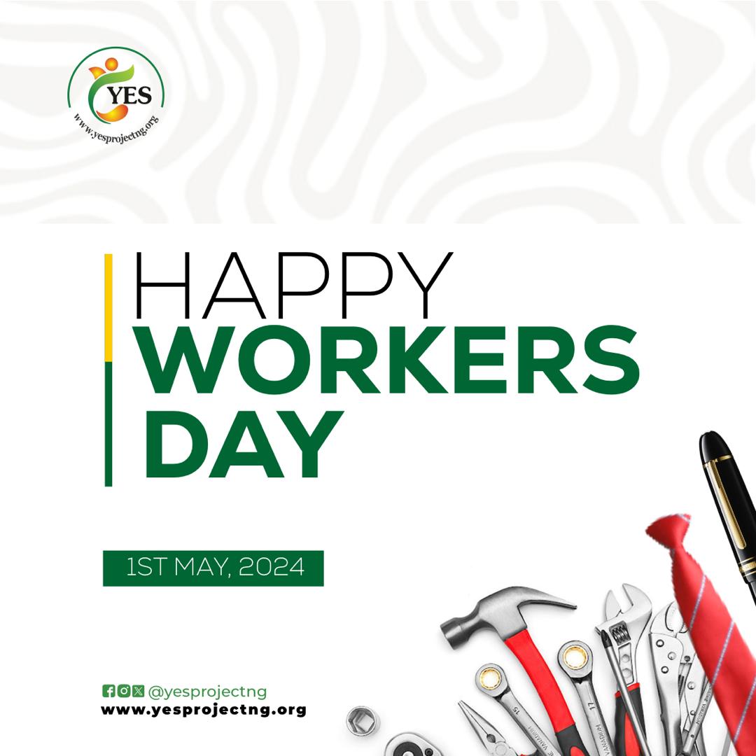 Happy Workers Day! Here's to honouring d invaluable contributions of workers everywhere. Keep shining in your endeavours. On this International workers Day, may your perseverance & commitment lead you 2 greater success, fulfillment and for a better society for all. #WorkersDay