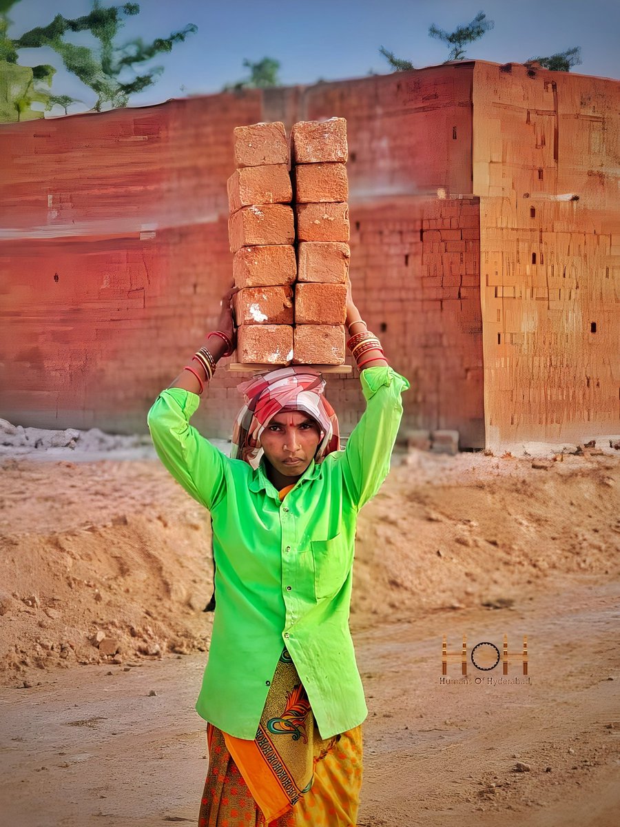 'I left my village in Odisha to build a better life for my family. I moved to Telangana and started working at a brick kiln with my husband here at Karimnagar. We work hard every day, because we want our children to have a brighter future. We don't have weekly off. If there's