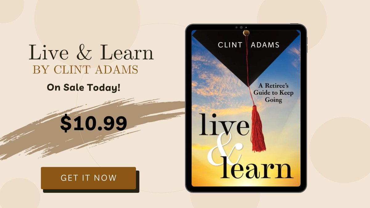 Whizbuzz's tweet photo. 'Live & Learn' by Clint Adams portrays retirement as a goal, not a fear. Rejoice in the freedom it brings. Have you embraced your retirement yet? #RetirementLife https://t.co/h0lwYjWXiX https://t.co/ZbRWy61Teh