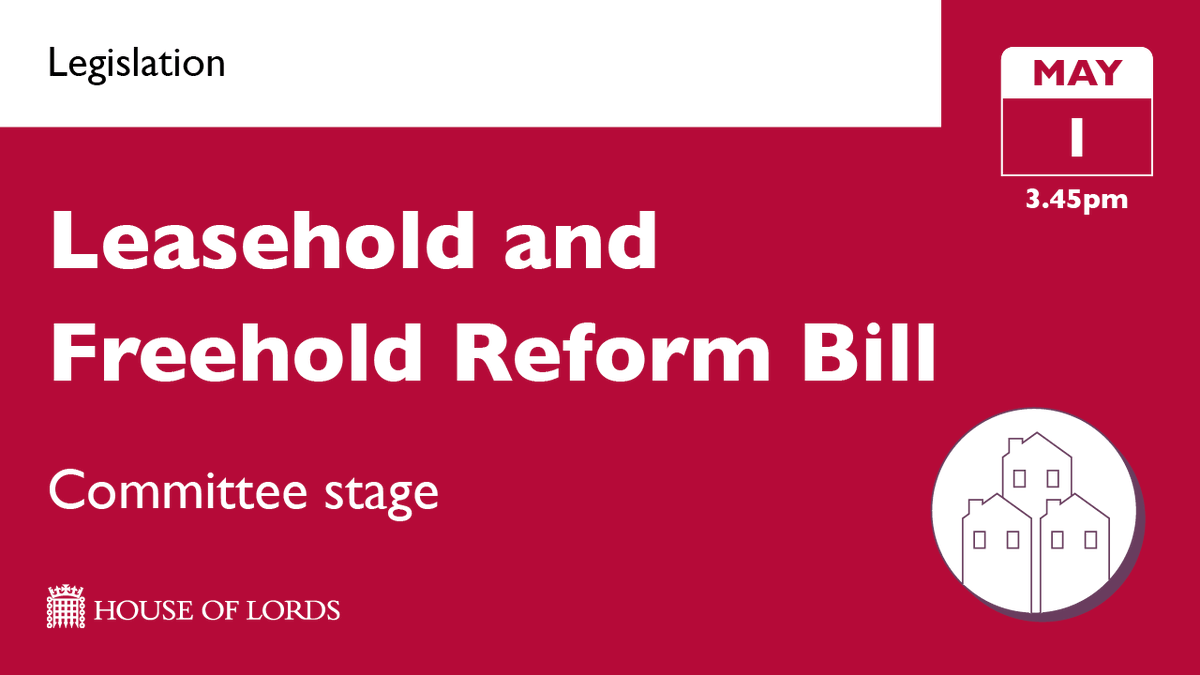 #HouseOfLords continues detailed check of the #LeaseholdReformBill with service charges and landlord costs in the spotlight.

➡️ Watch online from 3.45pm at the link in our bio
