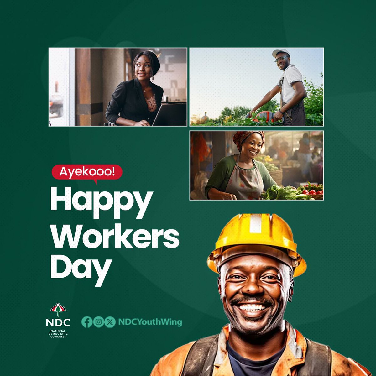 A big thank you to our amazing workforce, the true heroes working tirelessly behind the scenes to make Ghana work. Your efforts and commitment make a difference every day. Have a great day! #WorkersDay