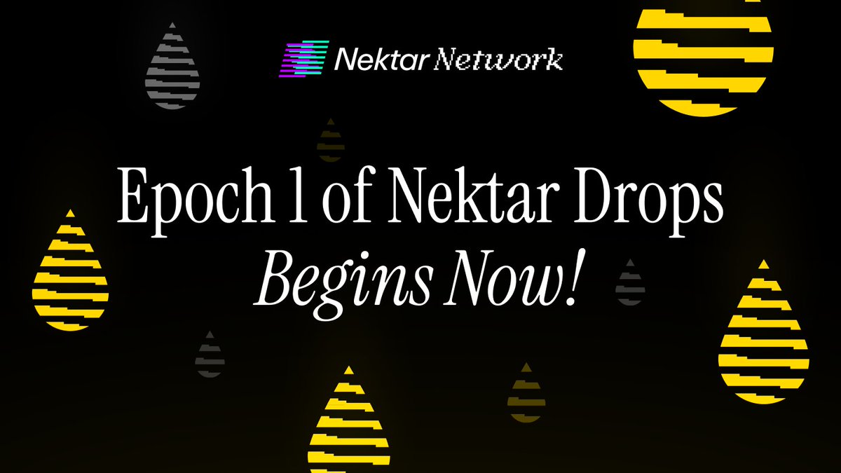 1/ Exciting news, the Pollination continues! 🍯 

Epoch 1 of Nektar Drops begins today, May 1! This is a significant step in recognizing our community participation. 

Let’s dive into what this means for you 🐝