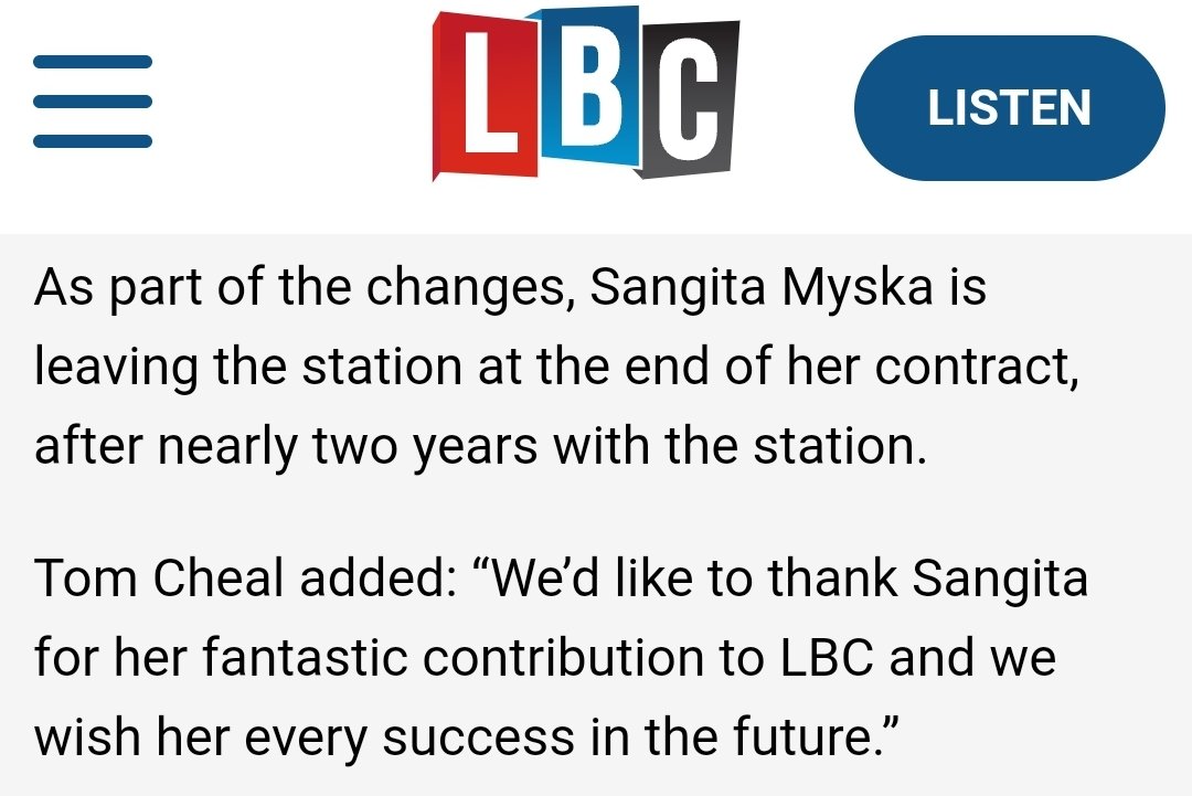 So now we know where Sangita Myska is. 

She's out and Ali Miraj and Vanessa Feltz are in. 😩