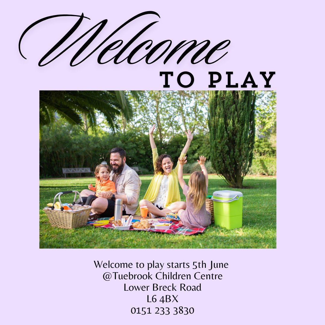 We have a brilliant new 6 week course starting at Tuebrook Children Centre on the 5th June 12:30-2:30pm. Welcome to Play is for parents to explore and understand the importance of play. The course requires booking and limited creche places are available. Call 0151 233 3830