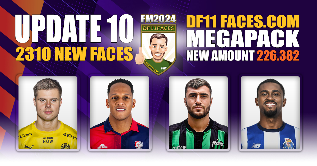 🙋‍♂️#DF11 UPDATE № 10 2310 new faces to expand your DF11 Megapack over 226.300 in #FM24. What's included? Transfer updates: 🇪🇸🇮🇹🇫🇷🇵🇹 Leaguepacks: 🇦🇷 Primera B 🇳🇱 2e Klasse amateurs + many new faces for: 🇬🇧🇫🇮🇳🇴🇪🇸🇵🇹🇦🇹 Free downloads🔗df11faces.com/Updates 🤩 Enjoy!