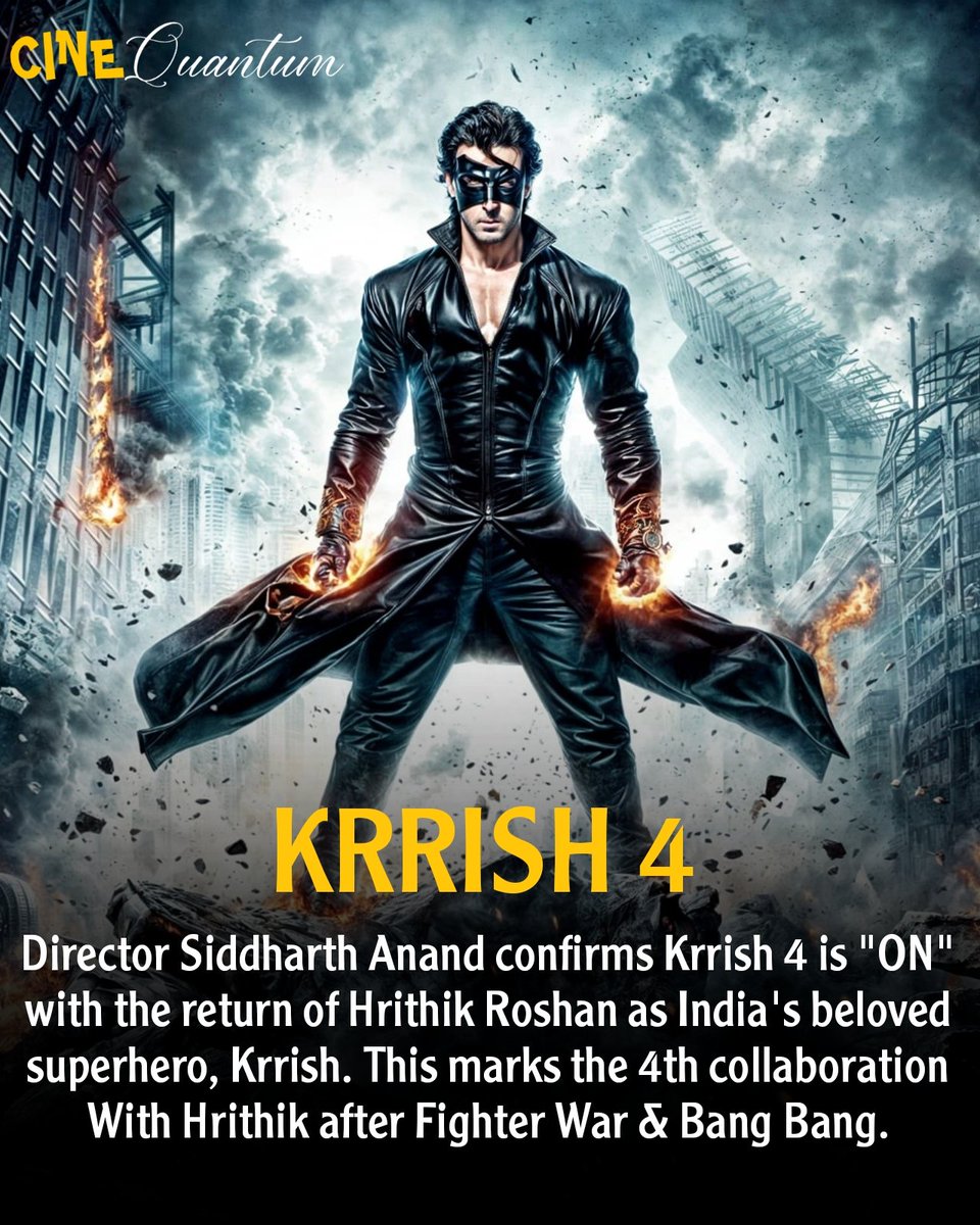 #Krrish4 #HrithikRoshan #SiddharthAnand #CineQuantum