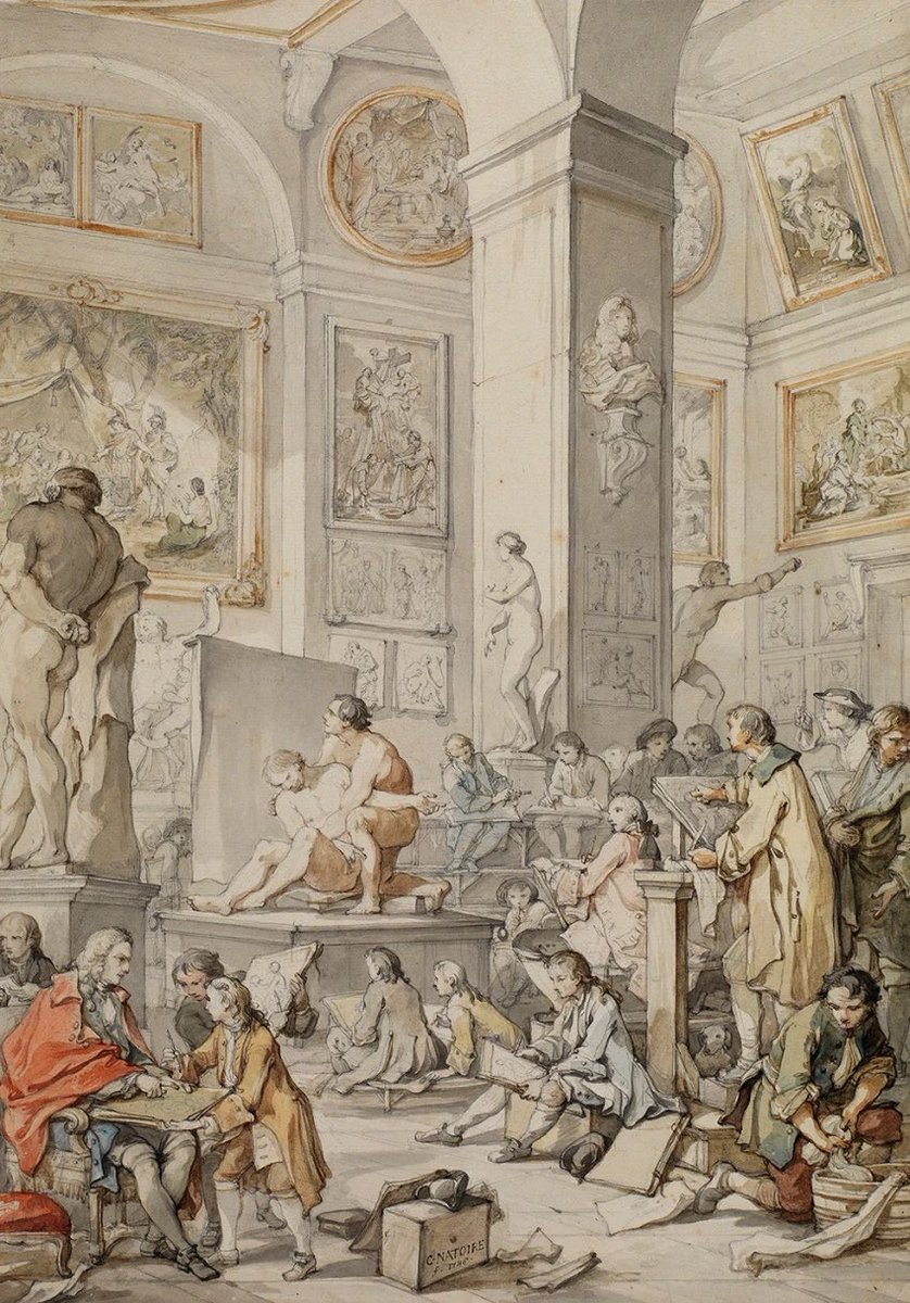 Charles-Joseph Natoire - Life Class at the Academie royale Paris, with Natoire as an Instructor, 1746