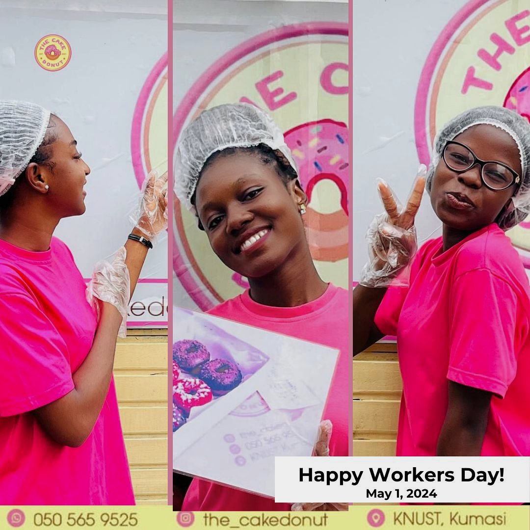 The Cake Donut wishes all workers a happy May Day.
You are the driving force for progression in our society.
We say 'Ayekoo'!

#Mayday #happyholiday