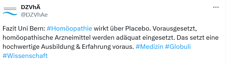 DZVhÄ rät also dazu, Heilpraktiker zu meiden. Interessant, dabei weiß selbst DZVhÄ, dass jeder Quacksalber Zuckerkügelchen als Arznei anpreisen kann und darf.  #Homöopathie