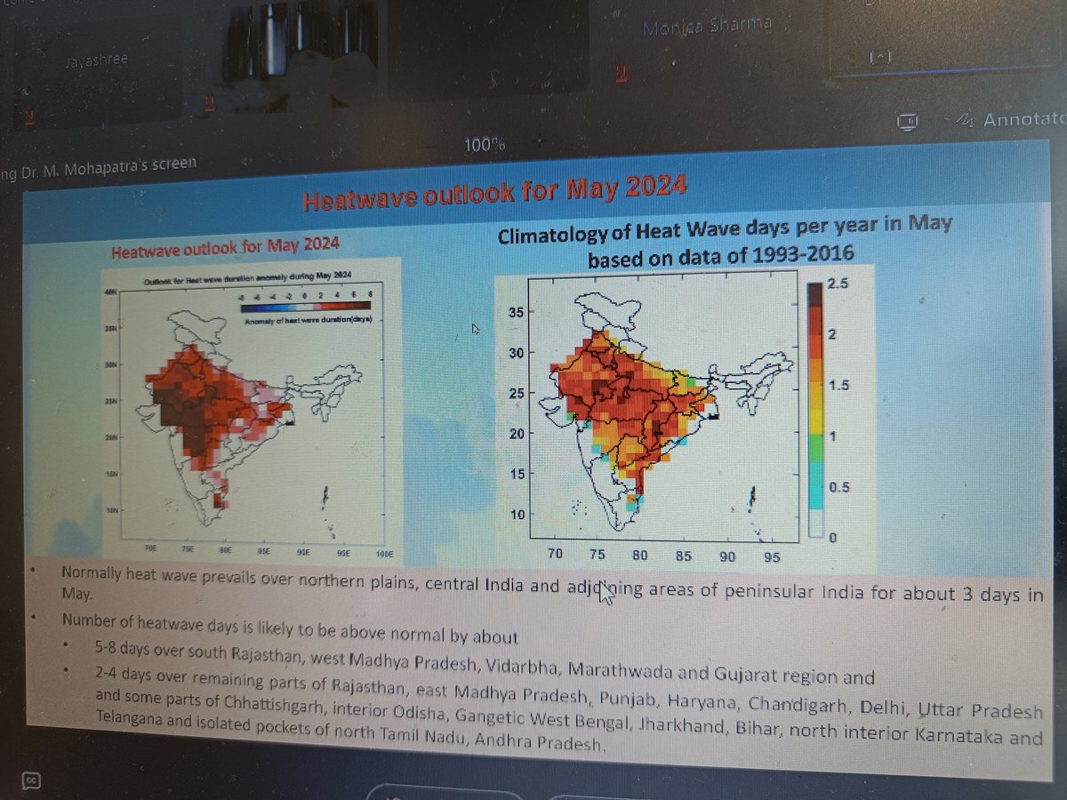 Normally 3 #heatwave days are expected in May. But it's likely to be 5-7 days over several parts of NW and east India including #Delhi!