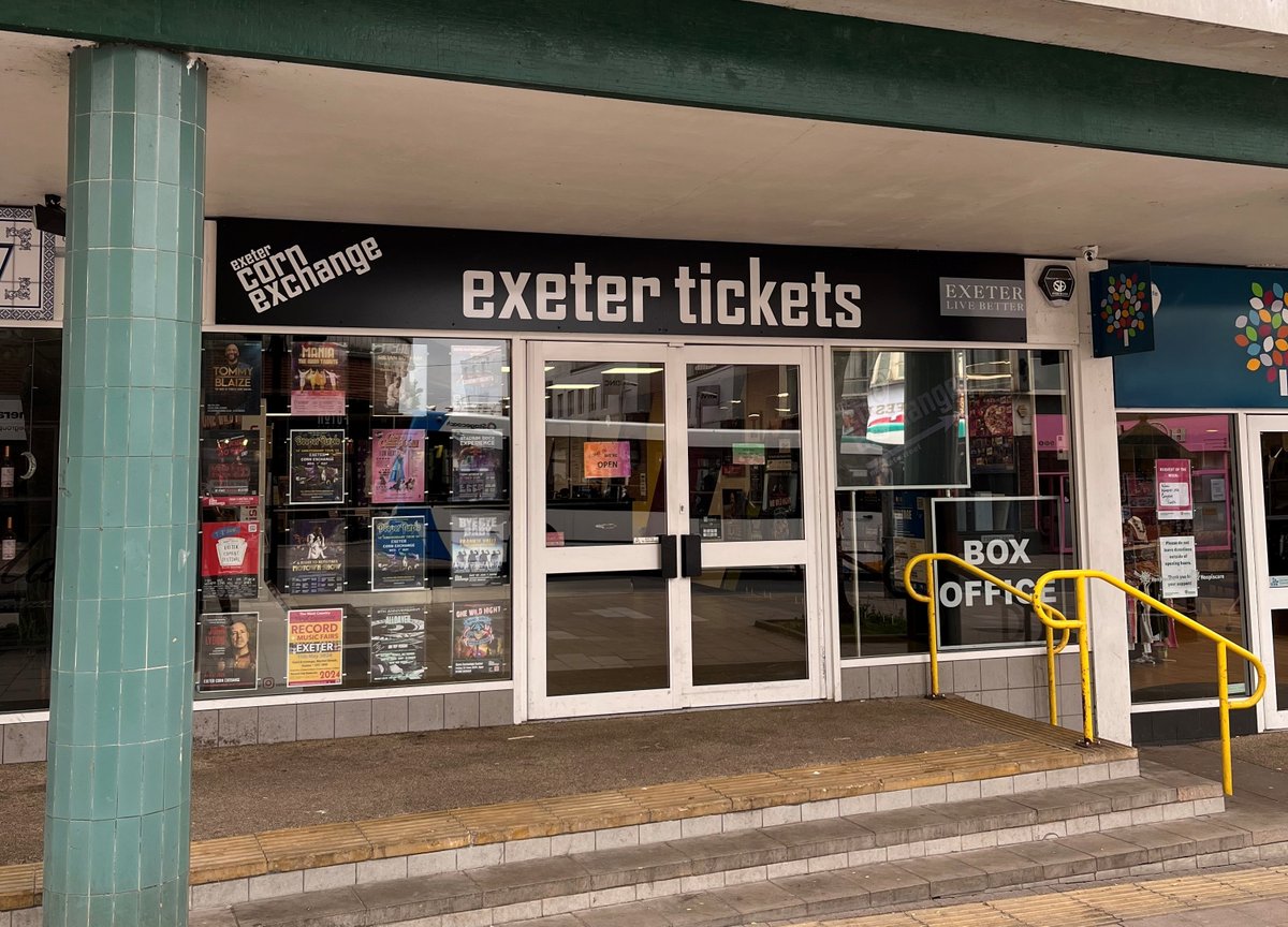 Did you know we have a Box Office on Fore Street (opposite Mary Arches Street)? Open Monday - Saturday (excluding Bank Holidays) between 10am-4pm, for tickets and information. You can also purchase tickets on our website exetercornexchange.co.uk or call us on 01392 665938.