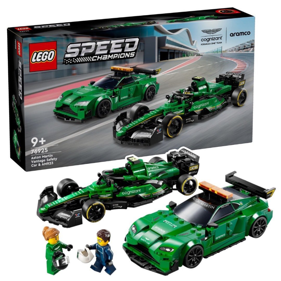 Lego, 1 Haziran’da, Aston Martin AMR23 ve güvenlik aracının olduğu ikili bir Speed Champions seti çıkartıyor.