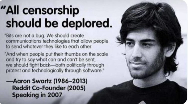 Aaron Swartz commited “suicide” at age 26

He was the Reddit founder and fought for free speech and was anti censorship.