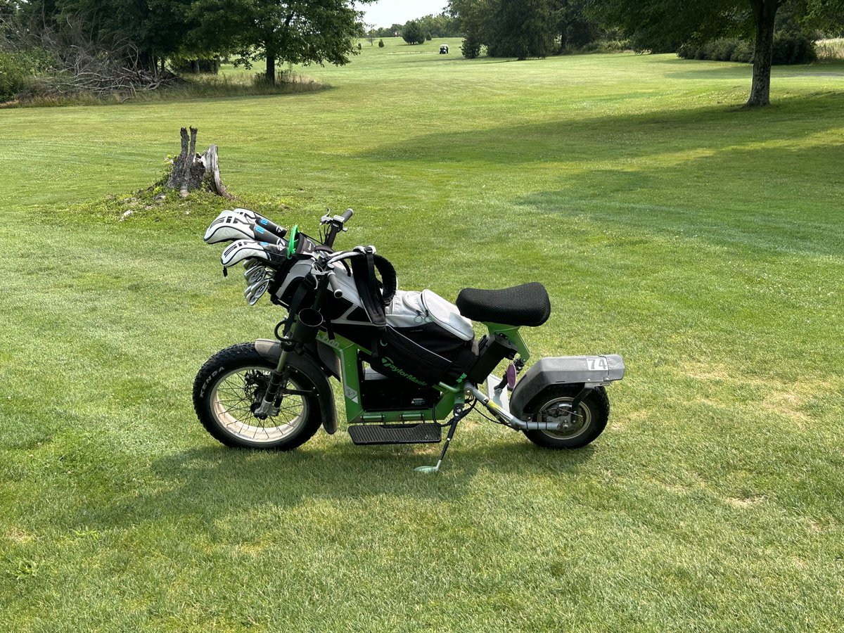 Most days I walk when golfing 🏌️ Today I ride 🏍️ Who’s with me?