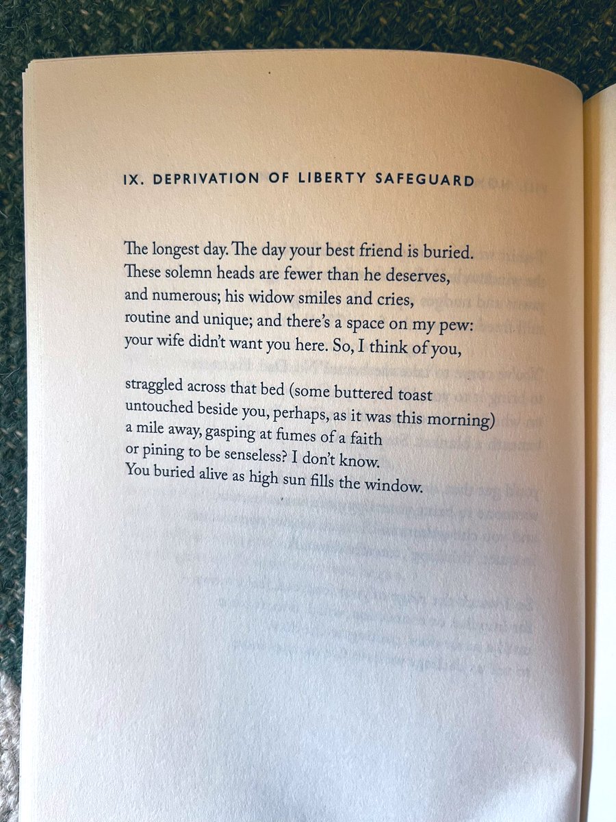 ‘You buried alive as high sun fills the window’: stunning writing from @RoryWaterman in Come Here To This Gate @Carcanet. The 1st sequence is remarkable. It rings so true to what it’s like to care for someone with alcoholic dementia but on top of that it is just beautiful poetry