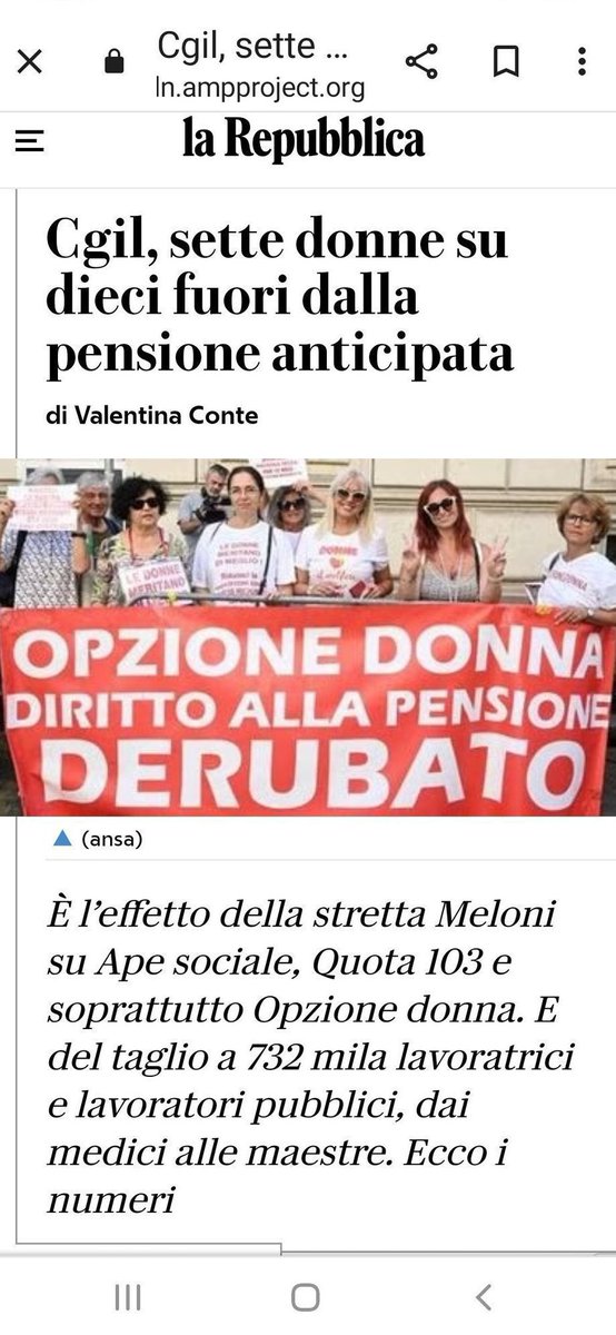 @FratellidItalia @GiorgiaMeloni Tutti i post che pubblicate confermano, ogni volta, esattamente quello che siete: cialtroni, ridicoli e quindi anche PERICOLOSI. #meloni_bla_bla_bla  #GovernoDellaVergogna 

@MinLavoro @MEF_GOV  
#opzionedonna #ApeSociale #pensioni
