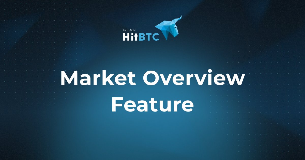Don't forget about the Market Overview feature on HitBTC. Get all the major information about Trading Volume, Price, Market Spread, Depth and Activity for all tokens listed on the HitBTC exchange on one page: hitbtc.com/market-overvie…