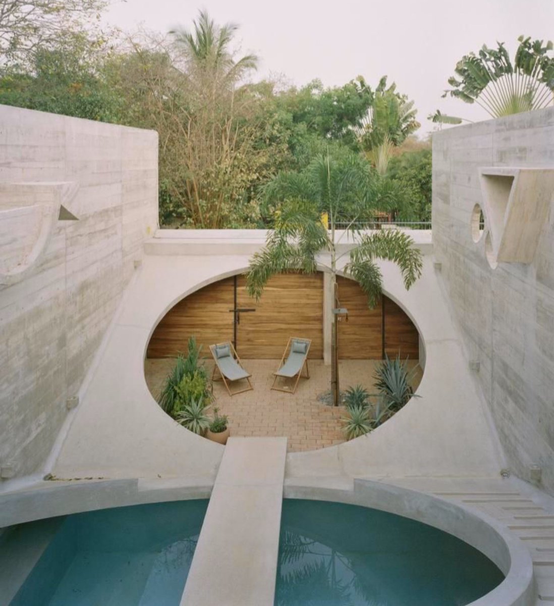 Modern tropical Brutalist designs by architect Ludwig Godefroy