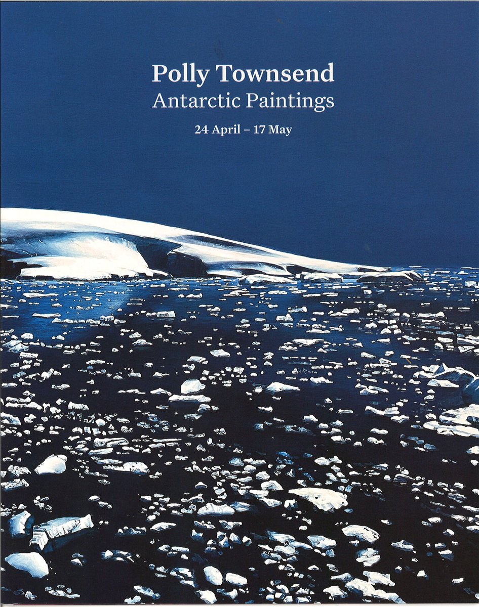 It was a great pleasure to be at the Private View of Polly Townsend's #Antarctic Paintings last night. She was 2023 Antarctic Artist-in-Residence supported by the Friends of the Scott Polar Research Institute. The exhibition is @JM_London Gallery, Albermarle St. until 17 May.