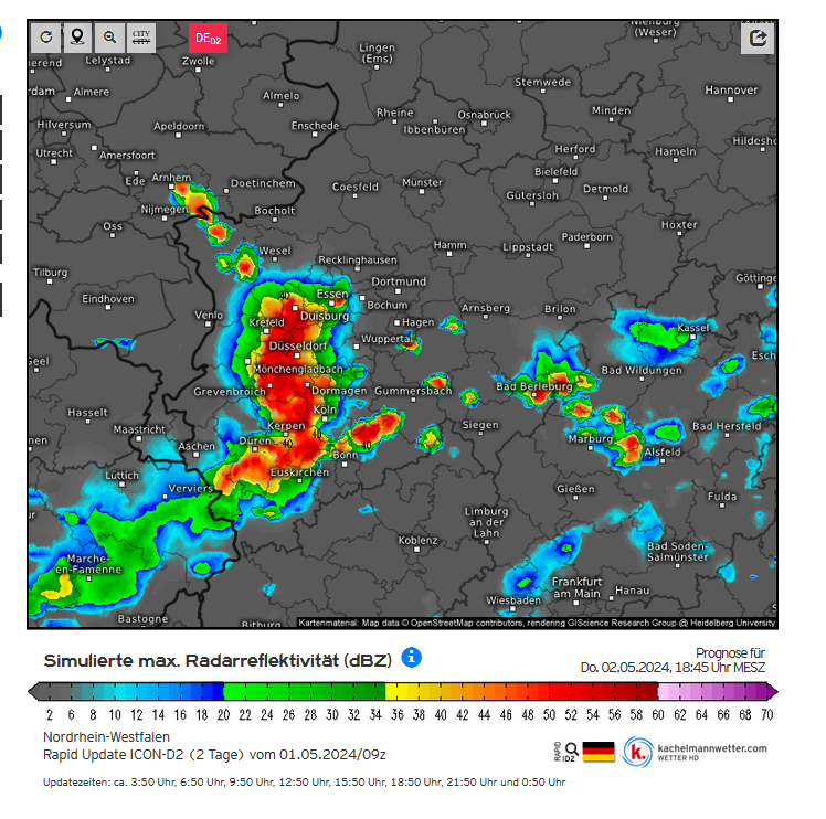 Also das ist schon 'ne Nummer, was das D2 da macht (die Regen spitzen werden nicht so verbreitet so extrem ausfallen!) aber es rechnet das jetzt schon seid einigen Läufen 1/2 kachelmannwetter.com/de/modellkarte…