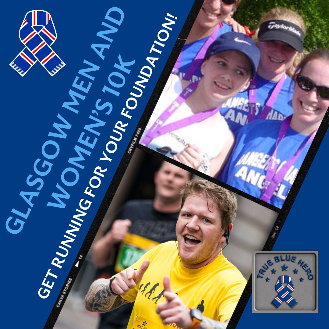 Get fit, have fun & become a #TrueBlueHero by taking part in the Glasgow Men or Women’s 10K this June for your Foundation! 🏃‍♀️🏃‍♂️ You could earn a #TrueBlueHero medal from a First Team player! 🥈 Challenge calendar ➡ bit.ly/3QJ1qzT