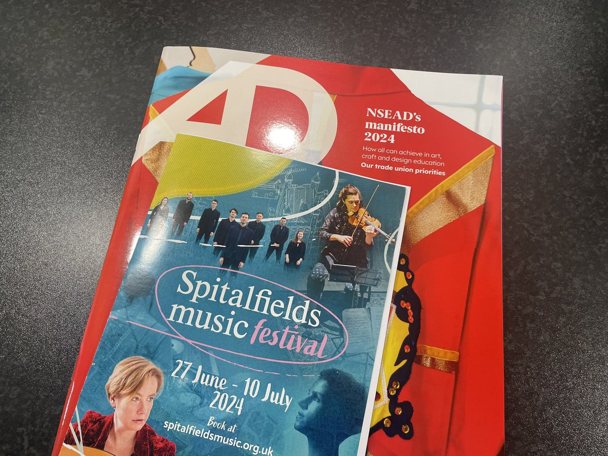 Welcome post this morning - another sector-leading edition of @NSEAD1 AD (bravo @SophieLeach_ 👏) and a reminder of the super @SpitsMusic festival (bravo @SarahABGee 👏) - get booking! spitalfieldsmusic.org.uk/whats-on/