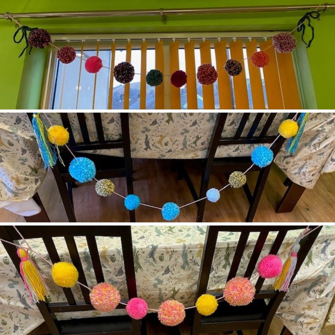 Building on the creative spirit of World Art Day last week, our Knitting & Crochet Club has been busy crafting stunning pom pom garlands!️ Dive into our world of cozy creations and vibrant colours!