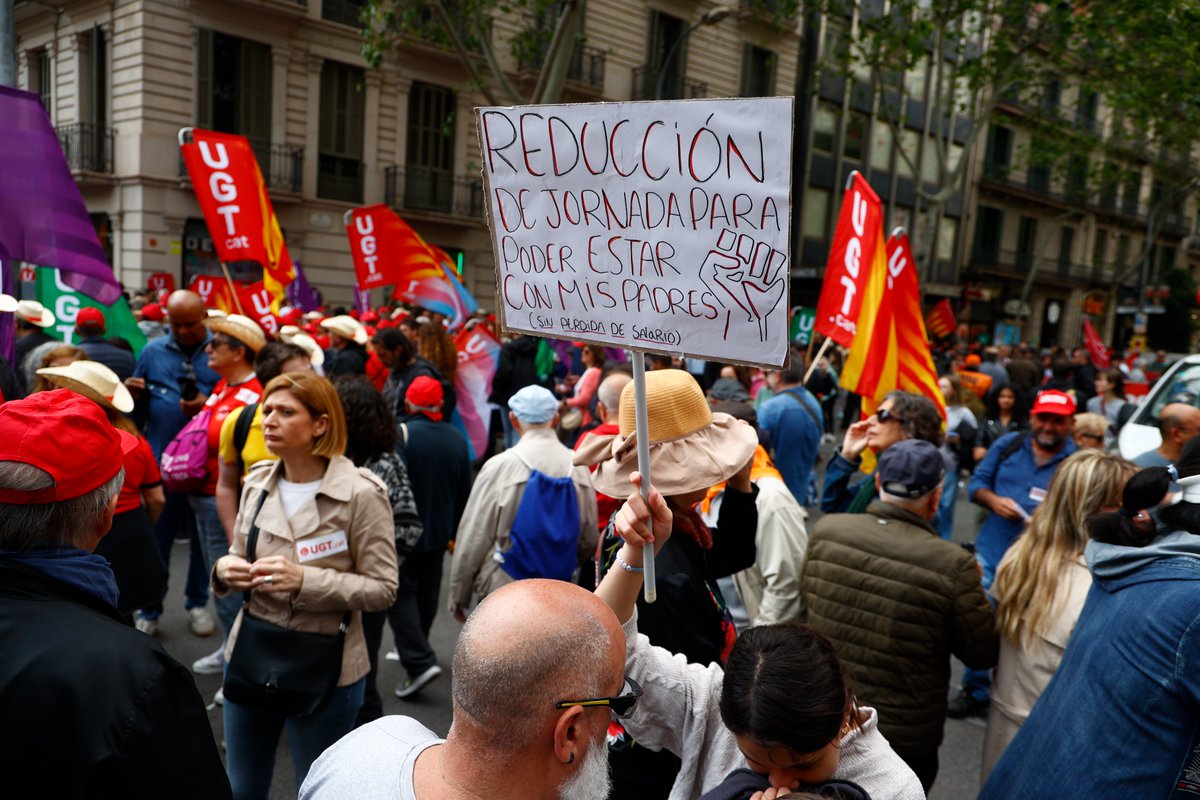 El Primer de Maig urgeix a reduir la jornada laboral i assolir la plena ocupació ara.cat/economia/merca…