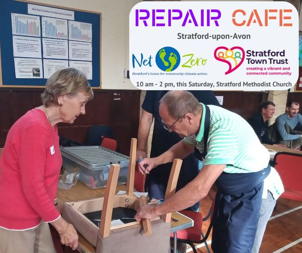Our Stratford Repair Cafe is back this Saturday 4th May! Repairs include computing, sewing, bikes, electricals, knife & tool-sharpening & general repairs. In partnership with Net Zero Stratford. Free but donations welcome stratfordtowntrust.co.uk/our-community/…