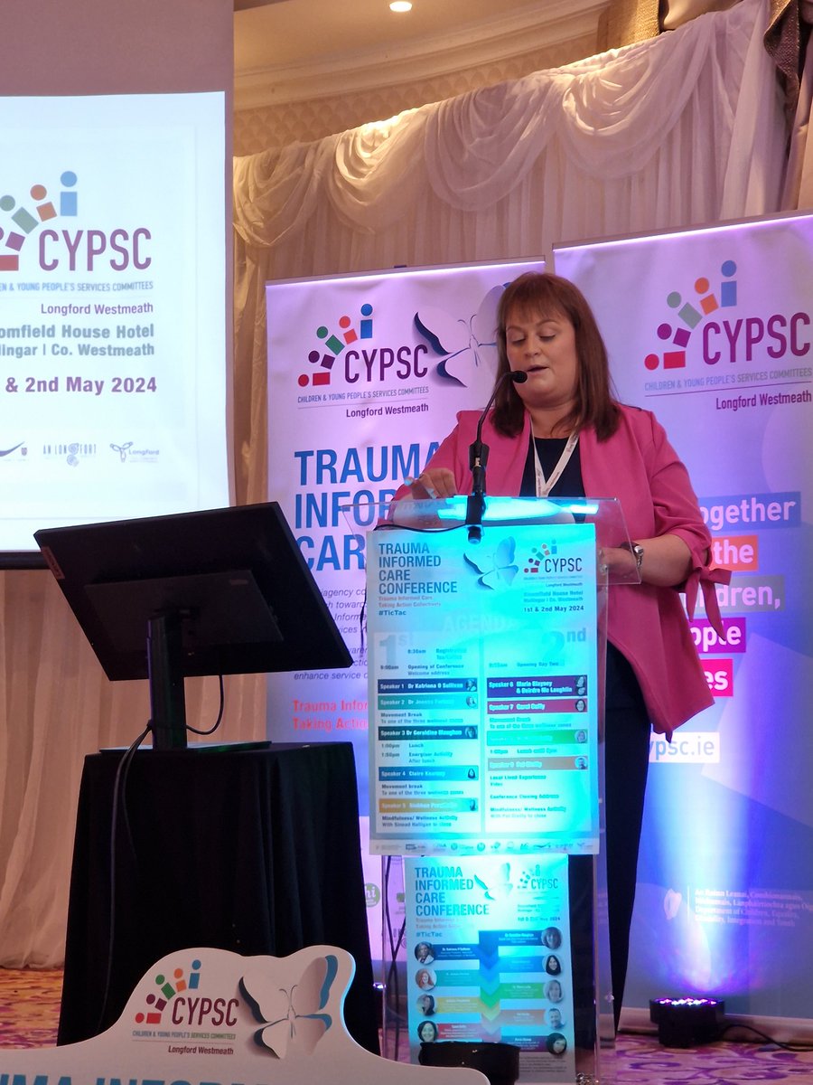 Yesterday #TicTac 2-day Trauma Informed Conference opened by Annette Maguire @CypscLw Chairperson & @tusla Area Manager 'effective collaboration is essential for effective & quality service delivery'.