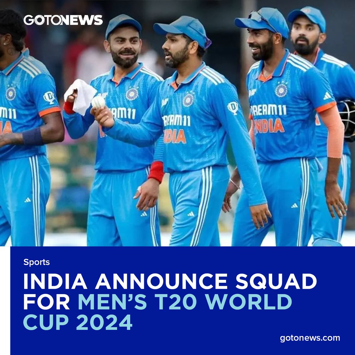 Rohit Sharma leads India's charge in the ICC Men’s T20 World Cup 2024 with a star-studded squad. 
gotonews.com
#icct20wc2024 #T20WC2024 #indiancricketteam #bcci #rohitsharma #viratkohli #indiasquad #gotonews