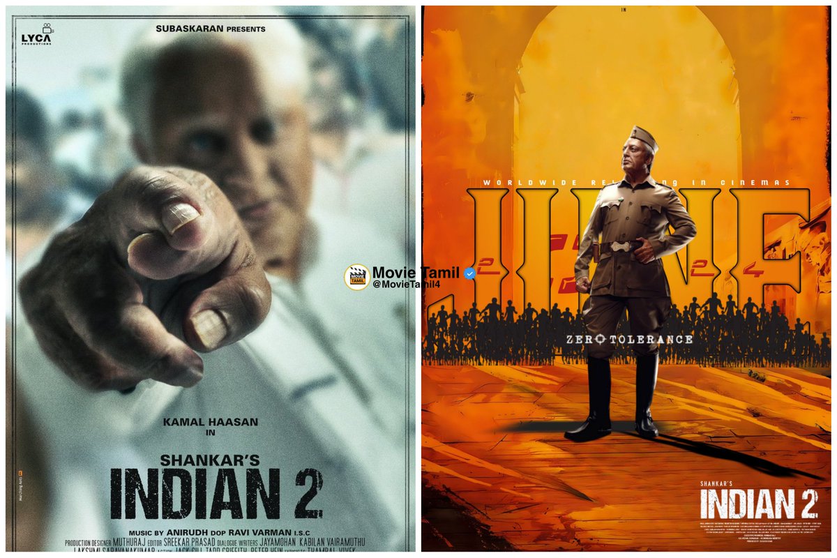 Confirmed : #Indian2 Release 🔒

- #KamalHaasan & #Shankar's INDIAN 2 coming to theatres on Thursday, 13th June 🎬
- Official release date coming out soon 😁 
- This Week First Single Release 

#ThugLife #GameChanger #Anirudh #Indian3 #Kalki2898AD