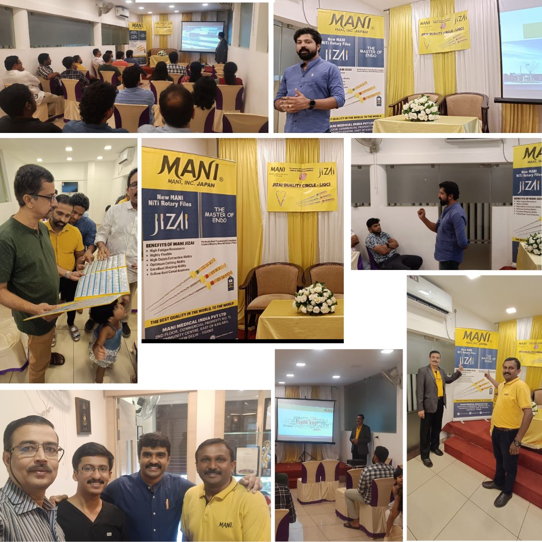 Thank you Kottayam and Delegates for such an amazing response to JQC 'JIZAI QUALITY CIRCLE'. 

JIZAIFY Your Practice ! 

'The Best Quality In the World, To The World.'

#MANI #JIZAI #ManiJIZAI #ManiRotaryFiles #RootCanaltreatment #Endodontics #Endodontist #DentalEducation