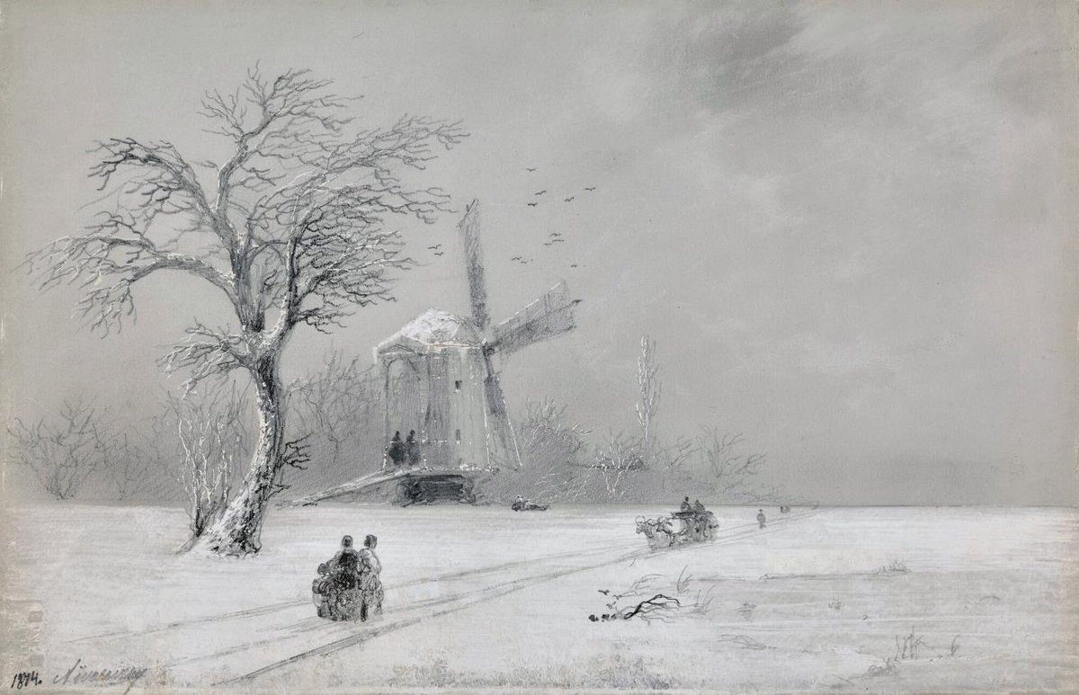 Ivan Aïvazovski (1817-1900) - L'hiver en Ukraine (1874)
