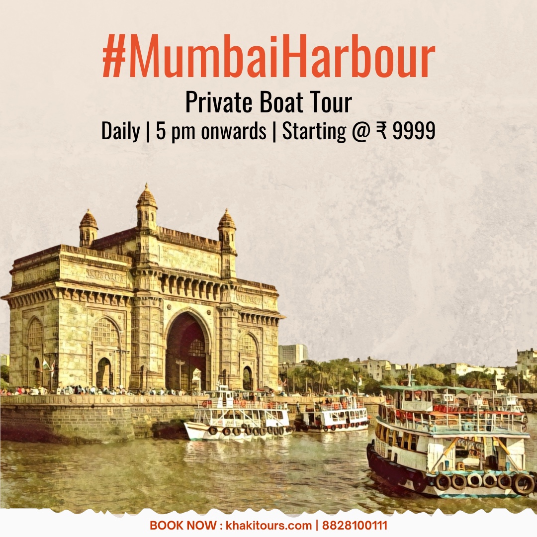 Cruise along Mumbai’s eastern seaboard in a motorboat and get a unique perspective to the city, on our #MumbaiHarbour private boat tour.

📍 Daily | 5 PM onwards | Starting @ ₹9999

➡Book now at:
khakitours.com/experiences/Pr…

#BoatTours #GatewayofIndia #SummerActivities…