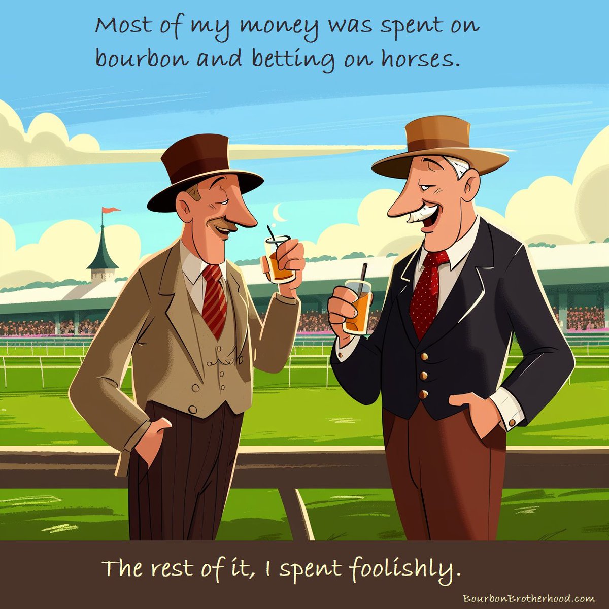 Spend wisely.  Buy bourbon.
.
#bourbon #spendwisely #kentuckyderby #ChurchillDowns #KyDerby #kentucky #gambling #horseracing