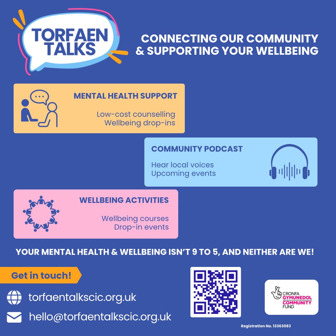 🚀 IT’S LAUNCH DAY🚀 

It’s the 1st of May, and what better way to start off Mental Health Awareness Month than to launch our very own Mental Health and Wellbeing service for Torfaen.

#TorfaenTalksCIC

🖇️ torfaentalkscic.org.uk